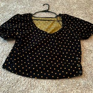 Madewell corduroy puff sleeve blouse